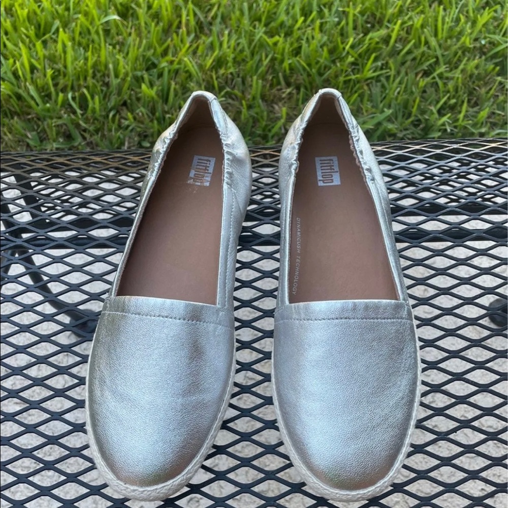 Fitflop Silver Siren Leather Espadrilles